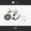 Garniture de douche de la collection Ardua seulement: pomme de douche ronde à 4 fonctions de 4 po, ensemble de poignées simples et soupape brute incluse - nickel brossé résistant aux taches-92460978