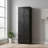72.4" Black Tall Storage Cabinet W/ 8 Doors, 4 Shelves, MDF