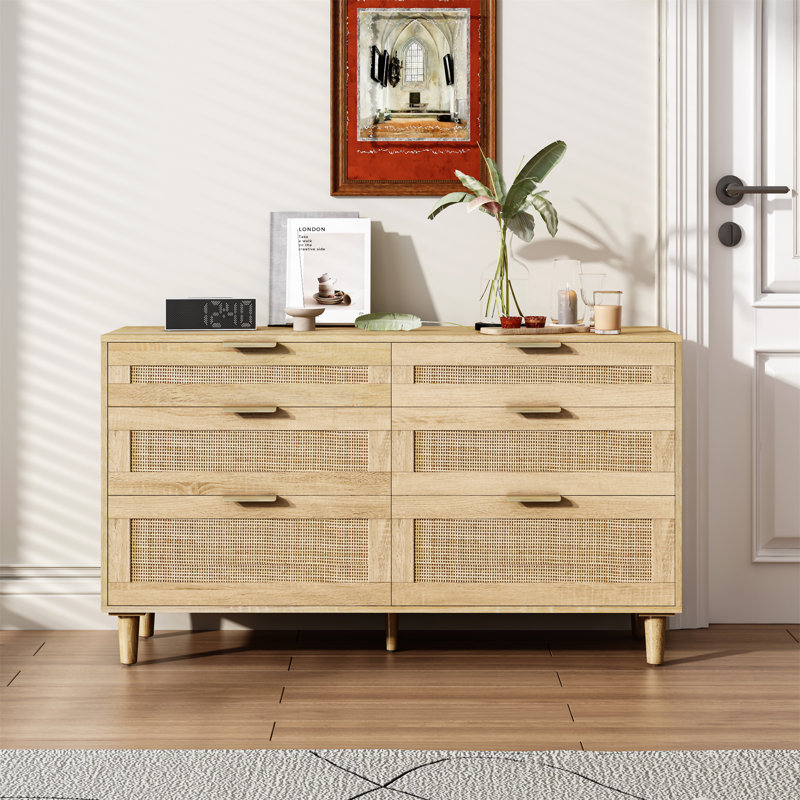 Commode 51 "en rotin avec tiroirs