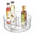 iDesign Linus Divided Turntable Lazy Susan, Clear