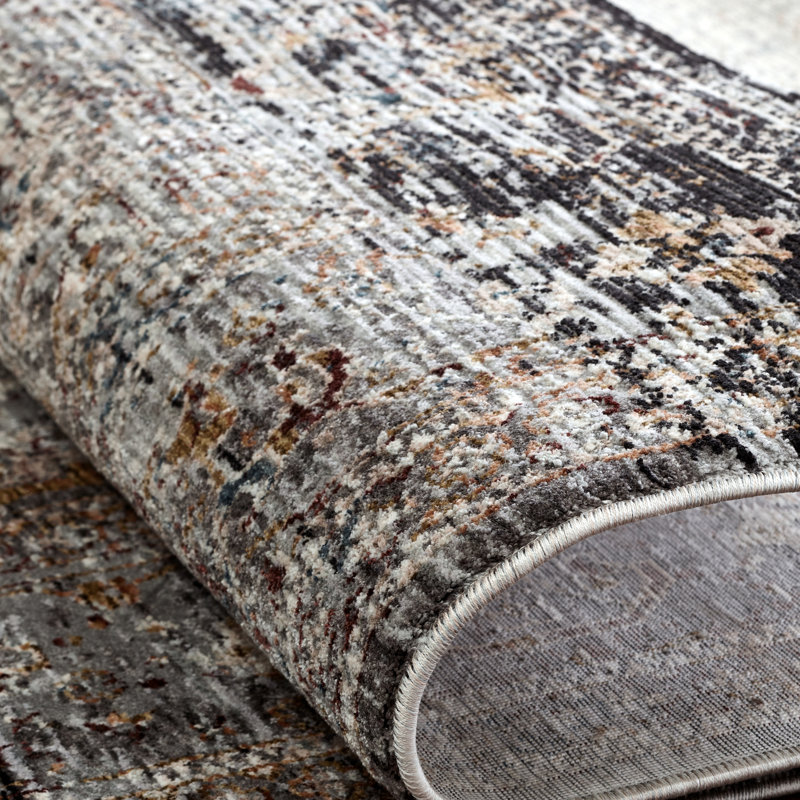 Heneman Southwestern Area Rug in Gray, Runner 2'6" x 8'