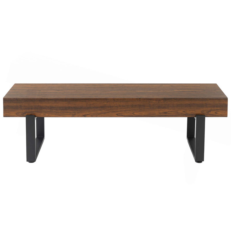 59" Wood Bench For Bedroom End Of Bed,Versatile Modern Shoe Bench For Entryway, Espresso