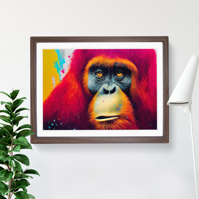 XH1022-6670X Painted Orangutan - Single Picture Frame Painting