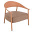 Meuble de patio brun abricot avec 2 chaises et une table, sièges rembourrés, pieds en fer, sièges modernes au design complémentaire, sans couture, assemblage-1435345684-1435345685