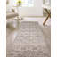 Tapis gris héritage noué à la main de conception unique 2 pi 7 po x 8 pi 7 po