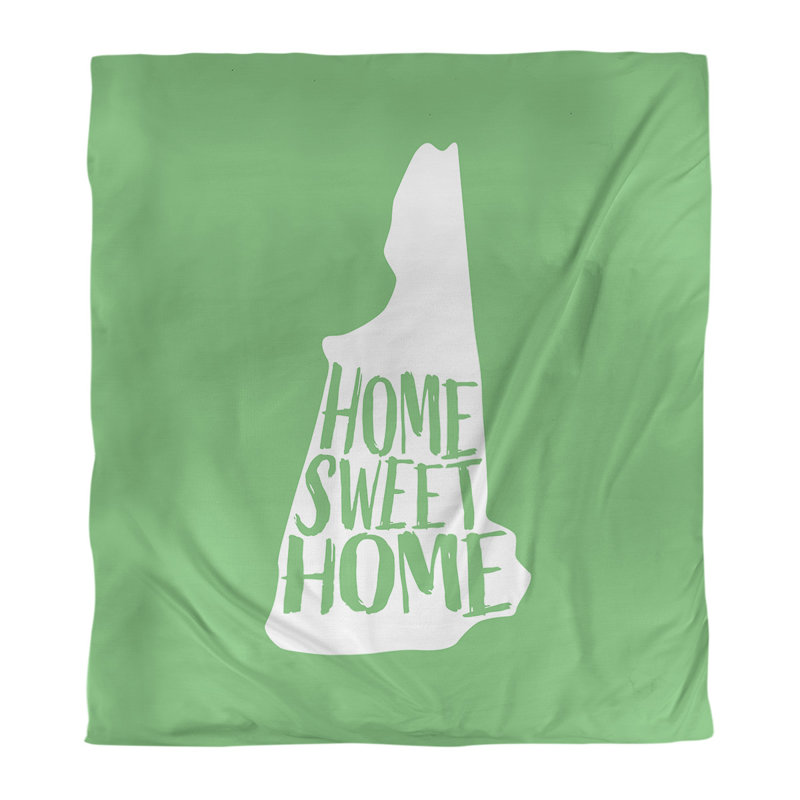 Housse de couette home new hampshire, Vert, Housse de couette simple TG, Microfibre