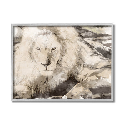 "AC-726", reproduction d’art abstraite de couleur lion