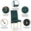 Ensemble de salle à manger 5 pièces comprenant une chaise haute en velours et une table de salle à manger en panneau de fibres à densité moyenne Creative Design-847394287