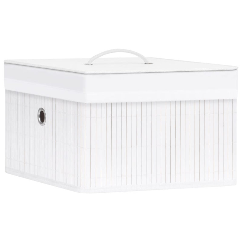 Rebrilliant Bamboo Decorative Basket, White