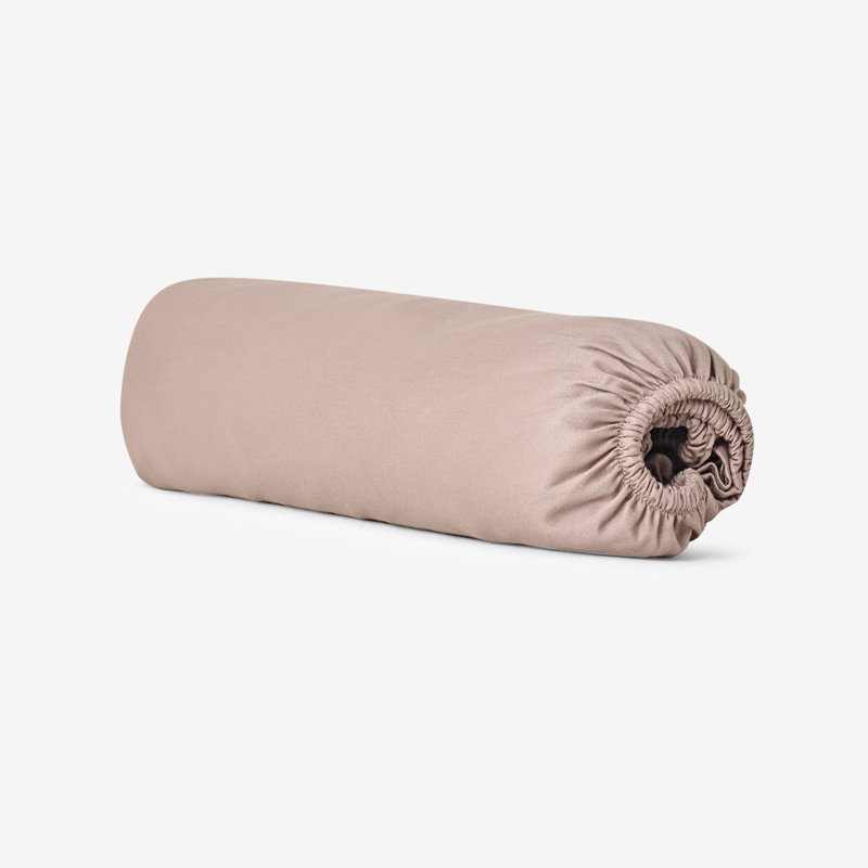 Brooklands Sateen Plain Weave Fitted Sheet, Double, Powder Pink