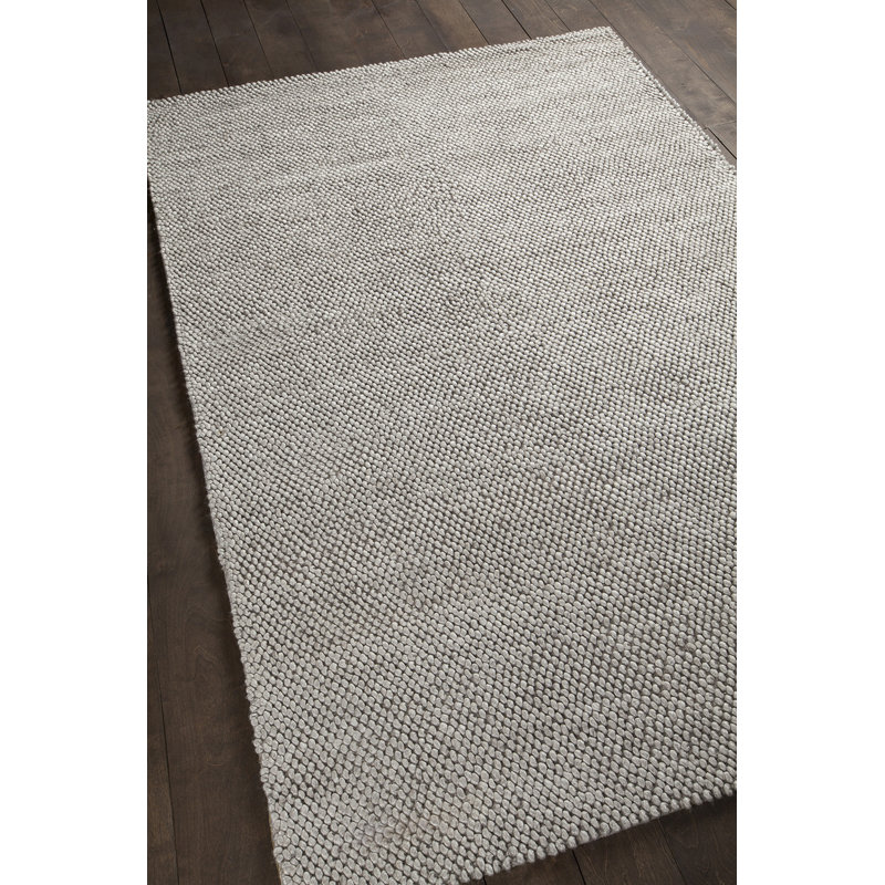 Burton Textured Contemporary Gray Area Rug, Rectangle 7'9" x 10'6"