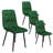  Set Of 4 Modern Velvet Dining Chairs, Comfy High Back Armless Side Chairs For Living Room, Kitchen, Office, Green-1079937067