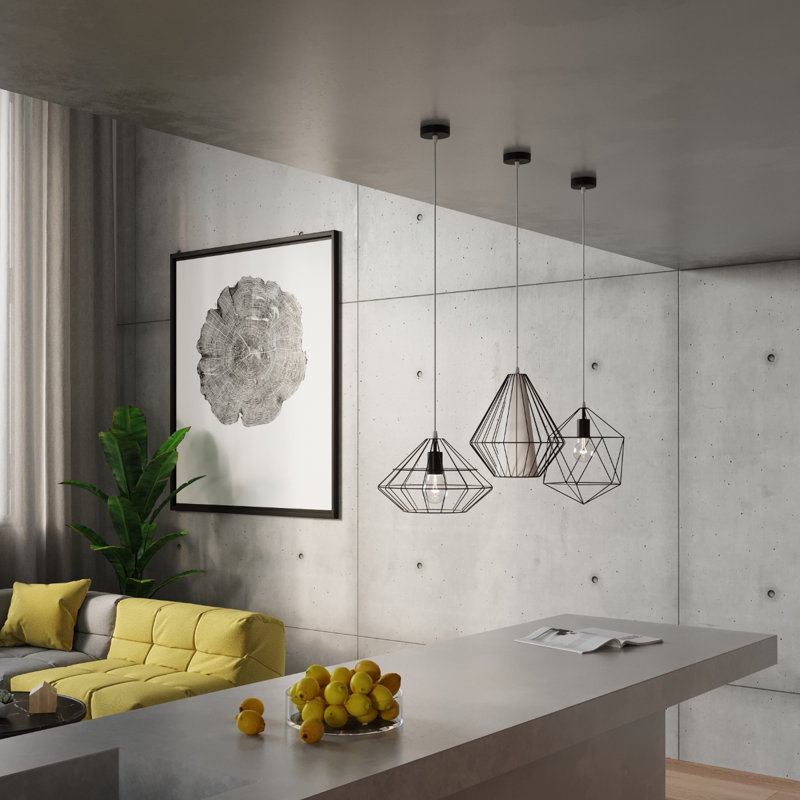 Skadi 1 - Light Geometric Pendant, Black