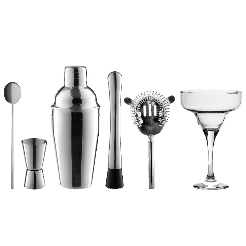 Margarita Cocktail Shaker Set, Silver