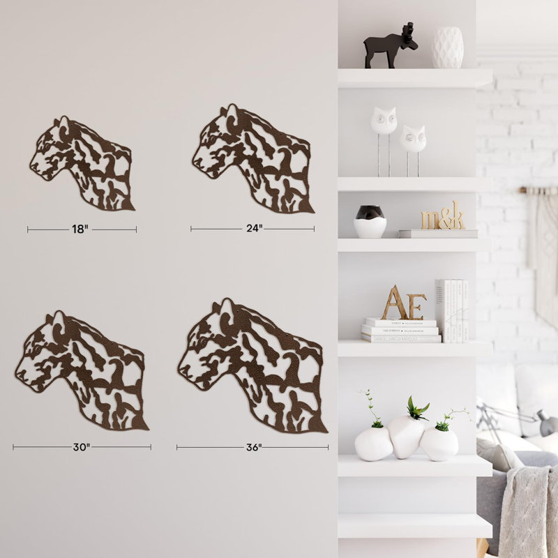 Wall Decor Metal, 24" H x 36" W x 0.05" D, Bronze