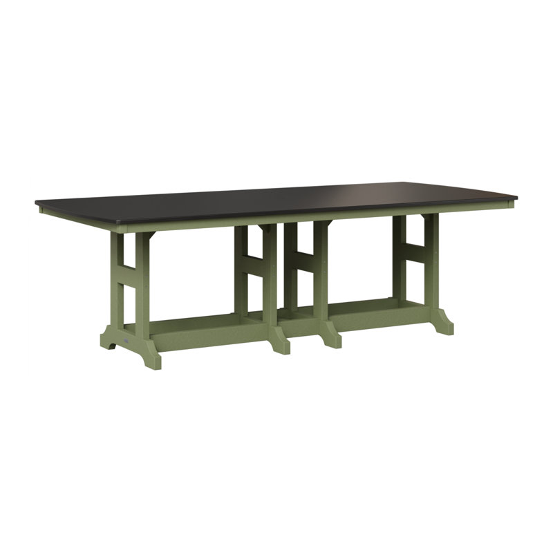 Table de salle à manger rectangulaire 96 po Berlin Gardens Garden Classic, H 30,87 po x l 96 po x P 44 po, Noir martelé