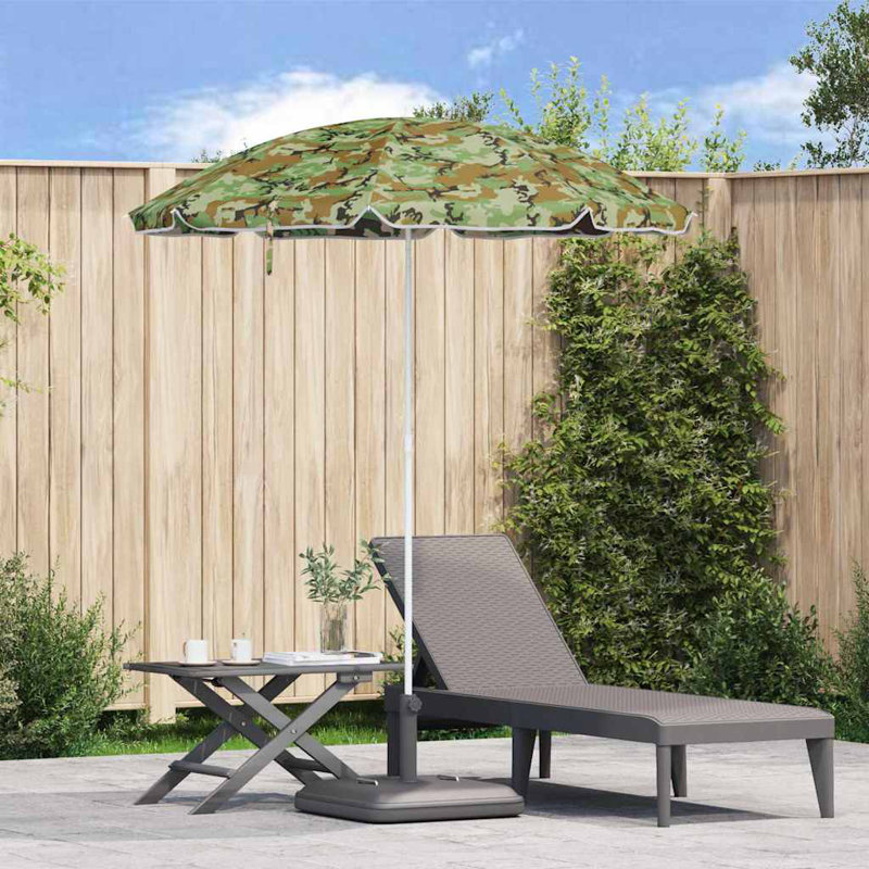 Market Parasol, 212cm H x 206cm W x 206cm D, Green Abstract