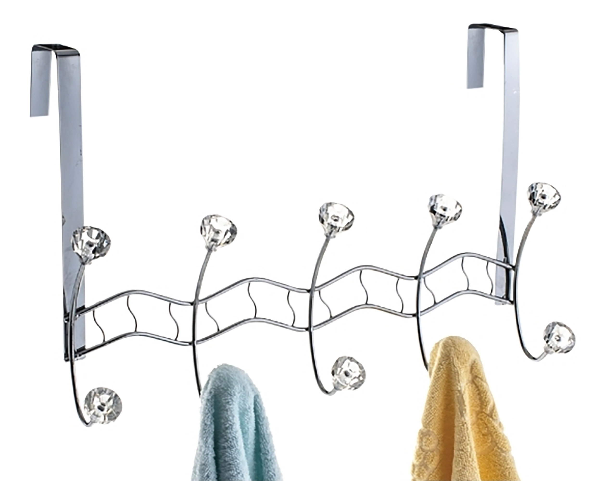 Silver Hanging Rack Latitude Run® Heavy Duty Silver The Door Hanger Hanging Rack 10 Hooks ...