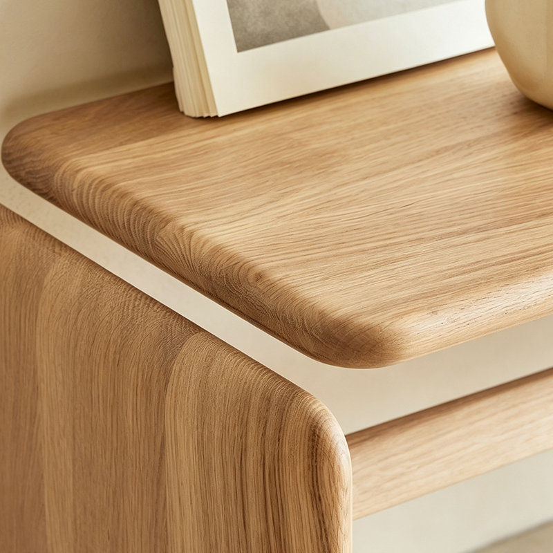 Comptoir d'entrée artistique de style zen, Natural Wood, Natural Wood, Natural Wood