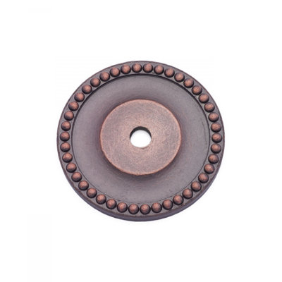 BP Series Beaded Single Hole Knob Backplate