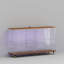 Vitrine moderne en verre de 63 po avec portes en verre trempé, cadre en grain de bois de noyer, éclairage DEL avec télécommande et contrôle d'application, vitrine autoportante-C