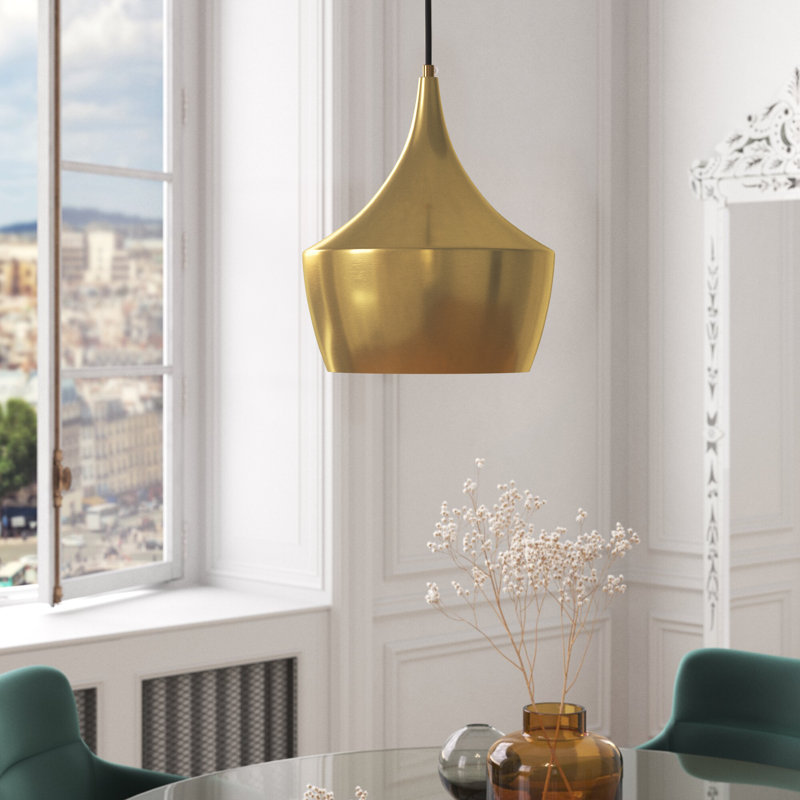 Wachtel 1-Light Dome Iron Pendant 