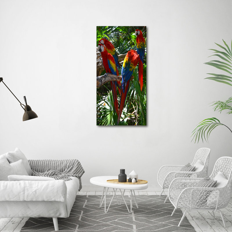 Macaw Parrots - Wrapped Canvas Print