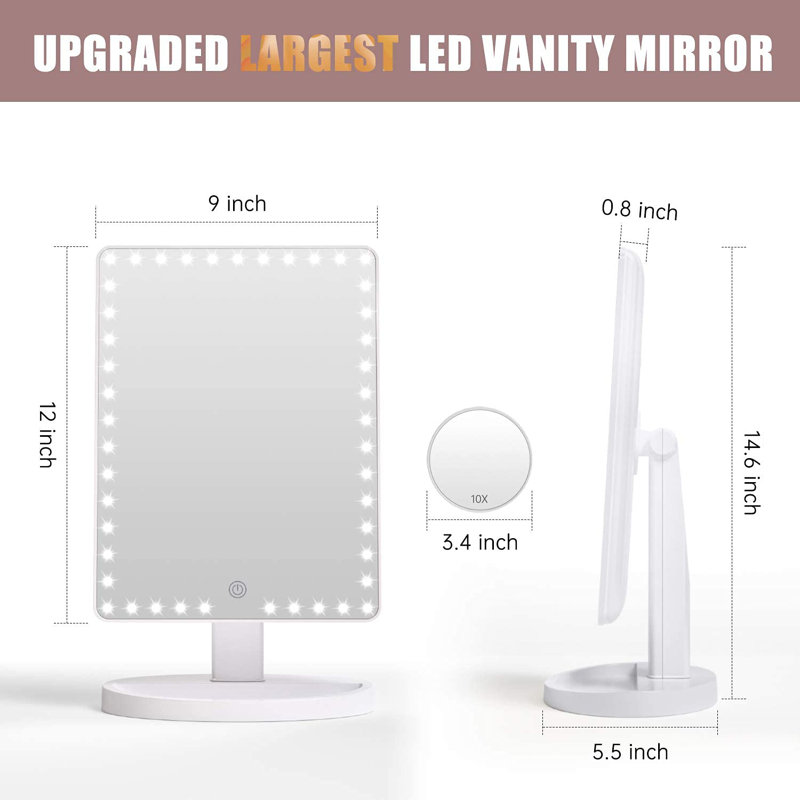 Adalberta Floor Mirror, White