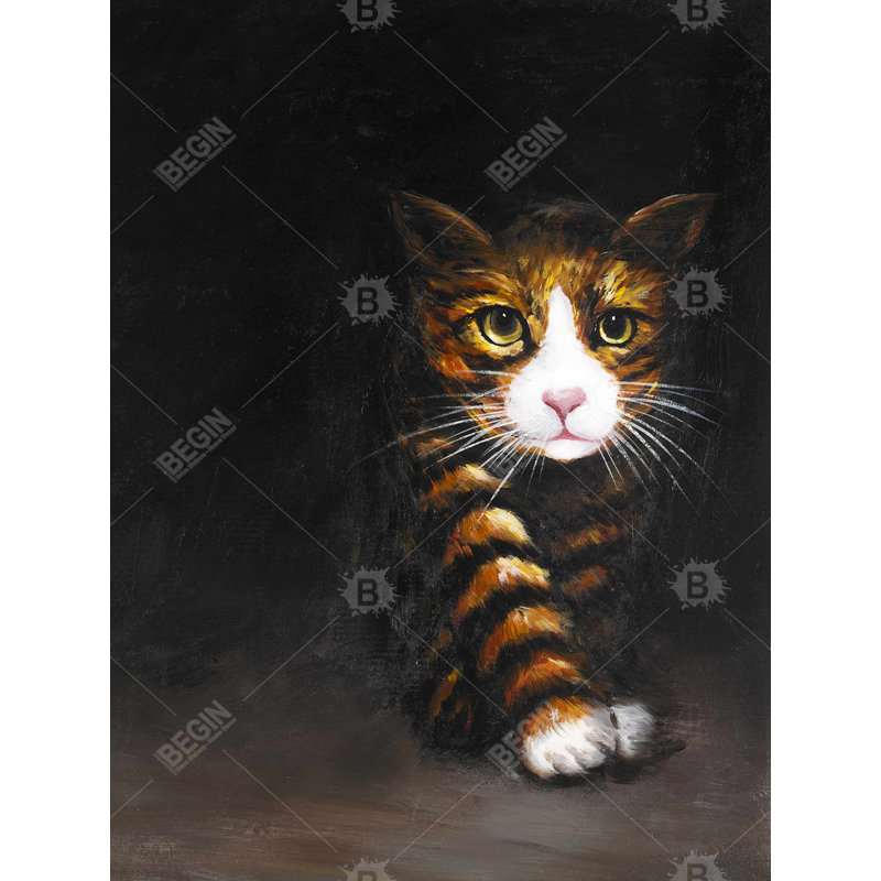 Chat discret - art moderne sur toile pour la décoration intérieure