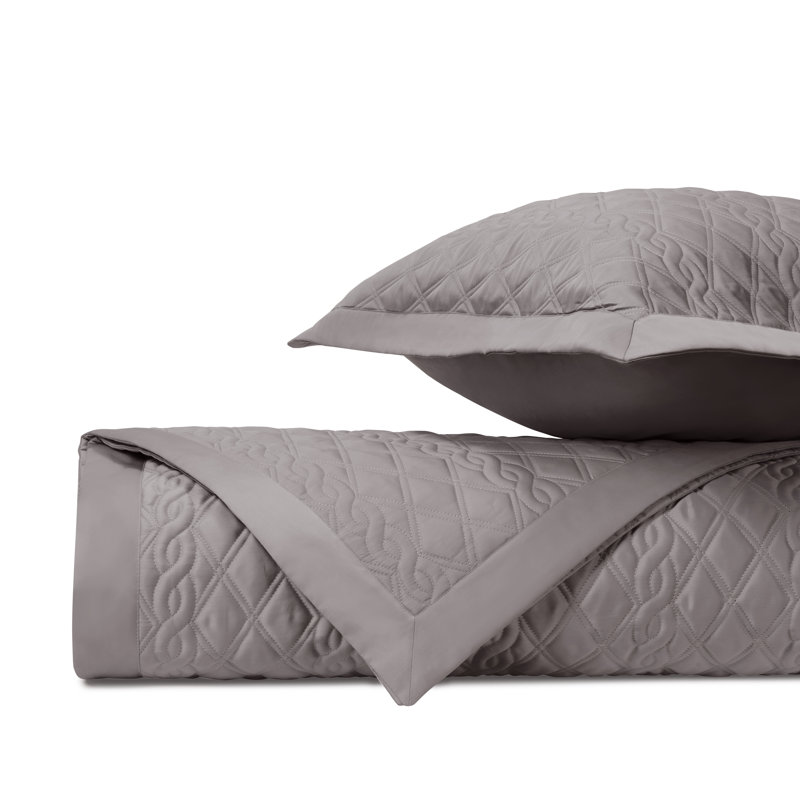 Standard Cotton 3 Piece Coverlet Set, King Coverlet + 2 King Shams, Chrome