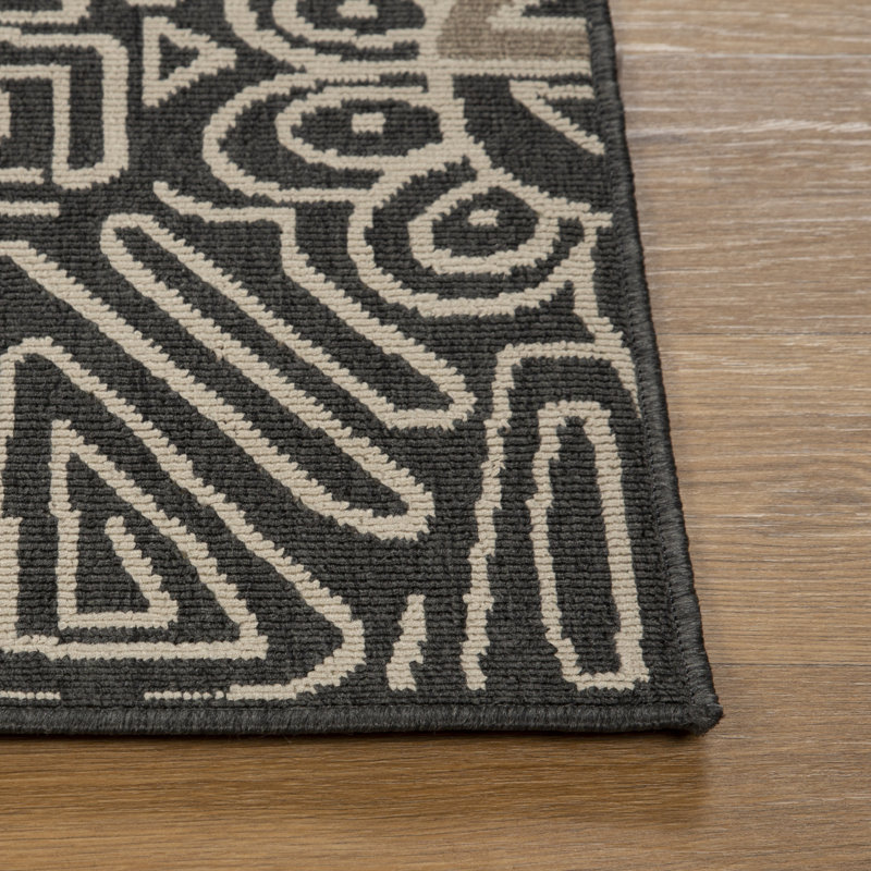 Tribu Eclectic Abstract Indoor/Outdoor Performance Area Rug, Rectangle 8' x 9'9"