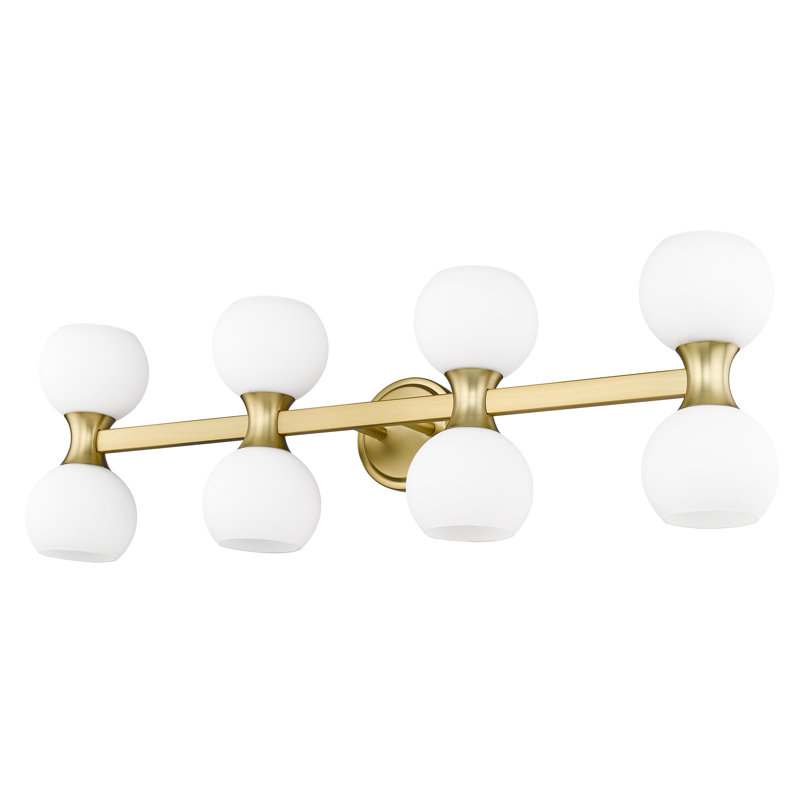 Éclairage pour meuble-lavabo à 8 lumières Nebel, Or moderne