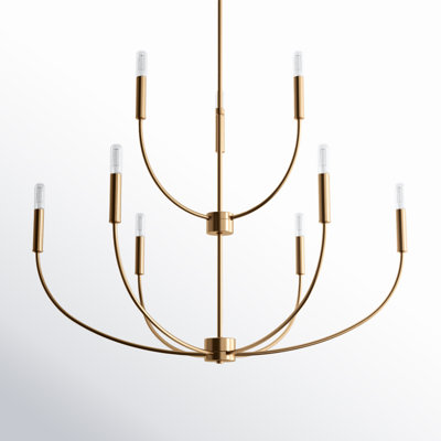 Kendrey 9 Light Metal Dimmable Chandelier