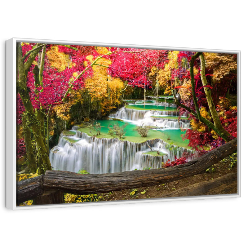 Cascade Huai Mae Khamin, Cadre flottant blanc, 13 po x 9 po