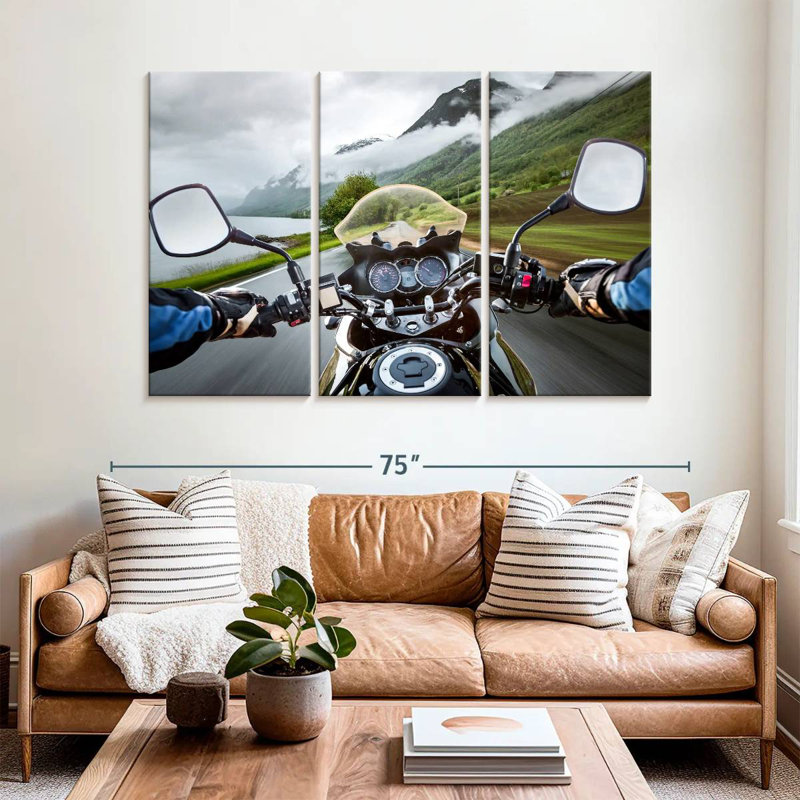 Motorcycle Ride View, 42" H x 65" W