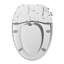 Siège de toilette allongé blanc bidet Taranto