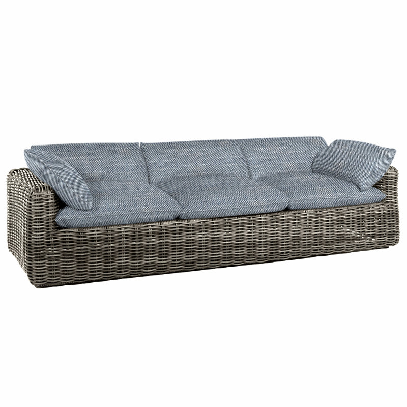 Canapé Montecito - Raphia, Chambray Rollo, Welt, Raphia