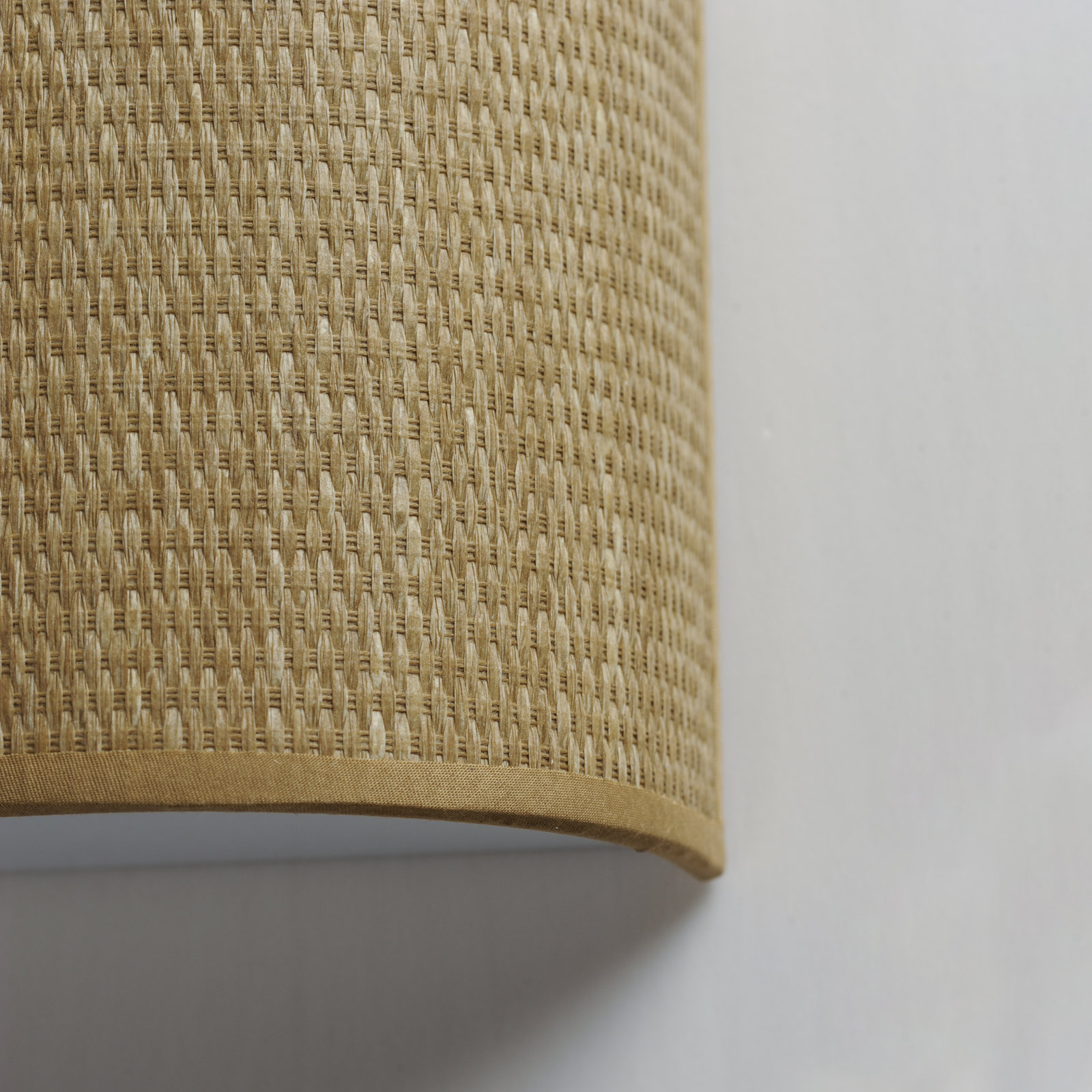 Cress Single Light Flush Mount Sconce, Grasscloth