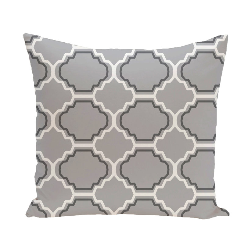 Housse de coussin carré Road to Morocco, H 18" x l 18" x P 1", Gris
