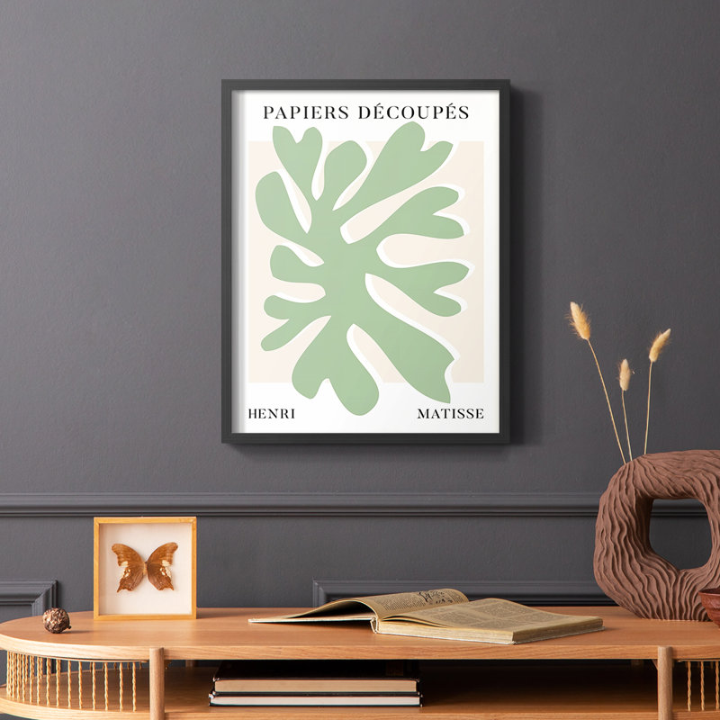 Matisse CV, reproduction encadrée - bois massif, Noir, H 28 po x l 22 po
