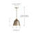 1-Light Dimmable Metal Single Pendant -819697997