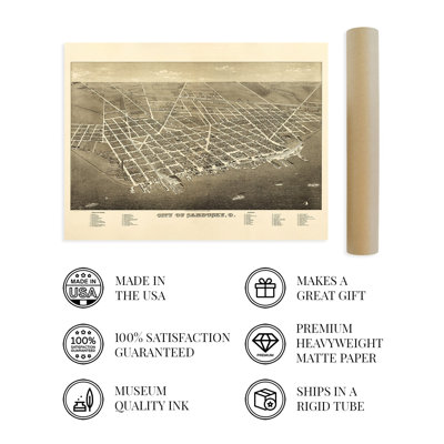 " 1883 Sandusky Ohio Map "