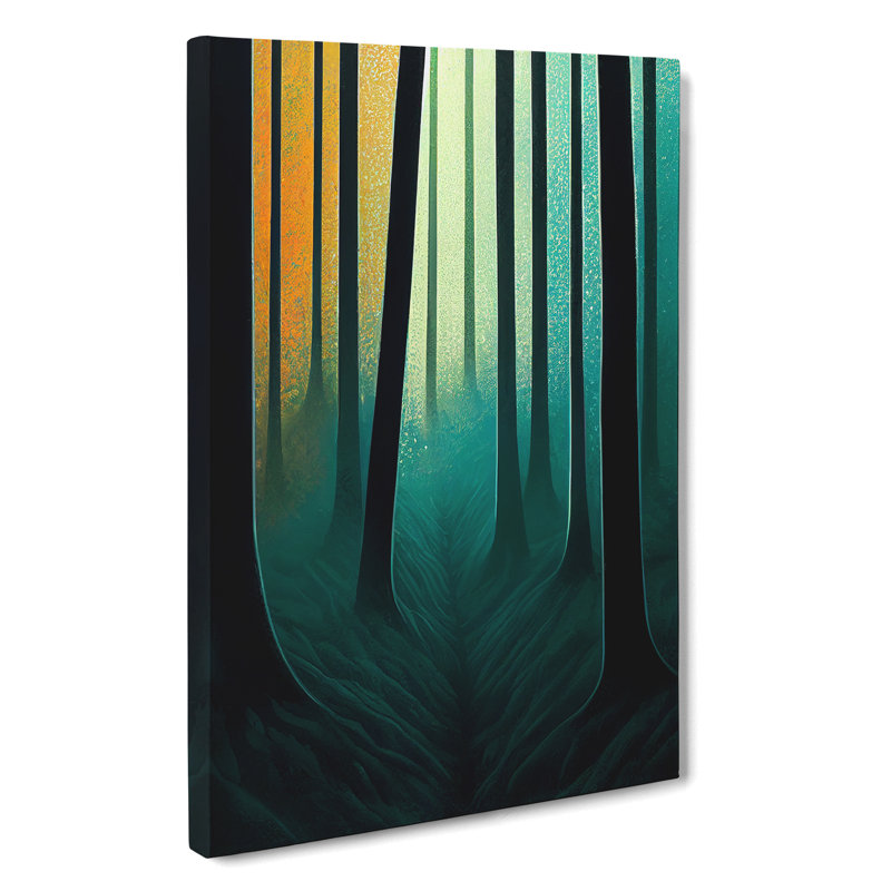 Attractive Forest Abstract - Wrapped Canvas, 60cm H x 40cm W x 3cm D