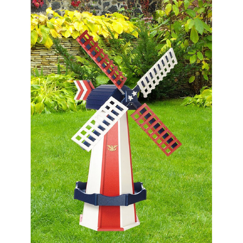 Plastic Abstract Windmill, 42" H x 16" W x 16" D