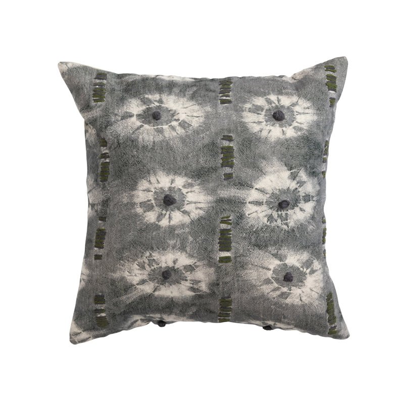 Tie Dye Textiles Embroidered Pillow Cover