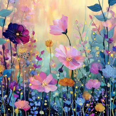 Art mural sur toile pastel