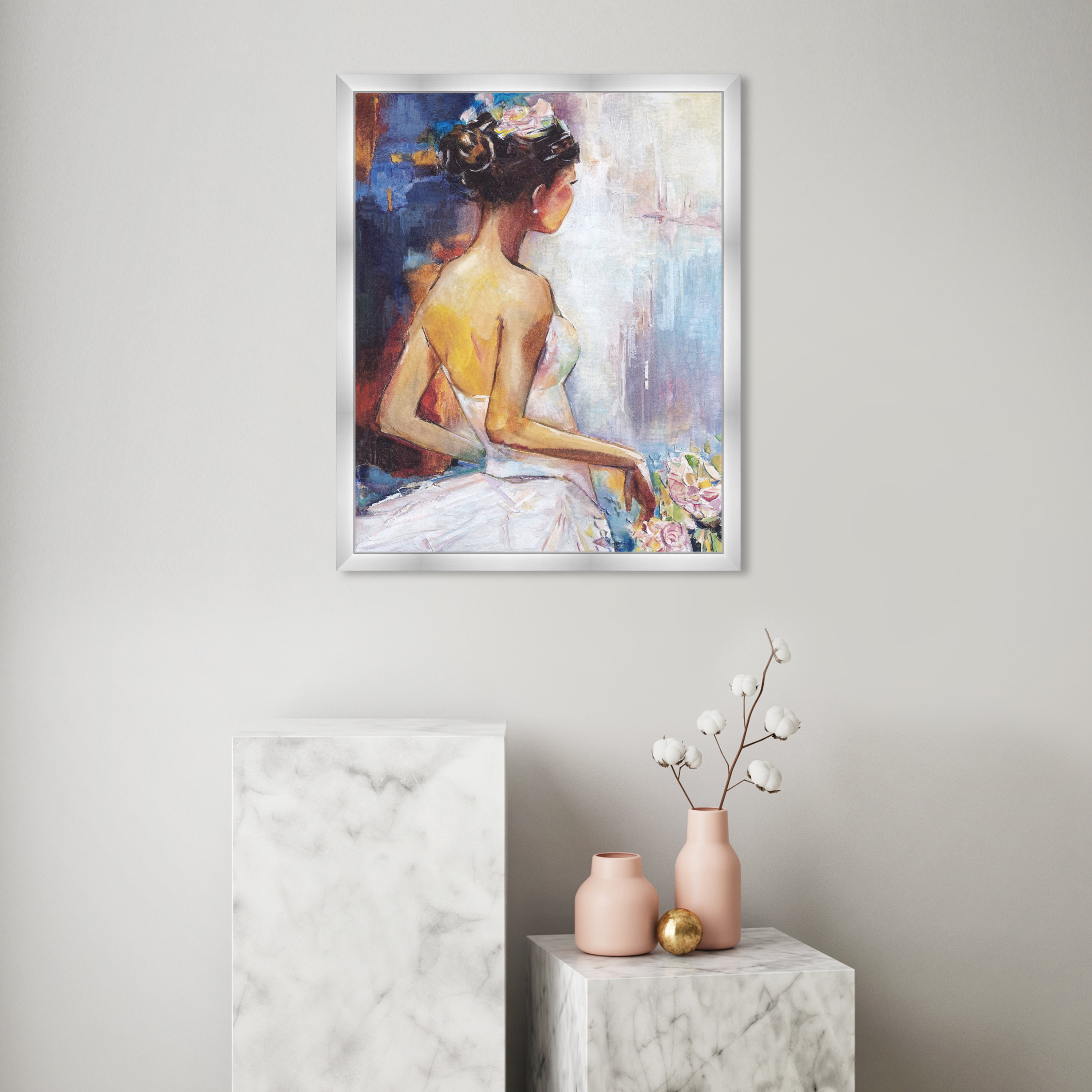 Oliver Gal Gorgeous Details, Marriage Princess Dress Gorgeous Details,  Marriage Princess Dress Glam White Framed On Paper by Oliver Gal Painting |  Wayfair