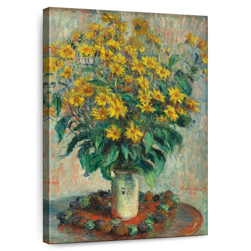Harnek, fleurs d'artichaut de Jérusalem, 1880, H 36 po x l 24 po