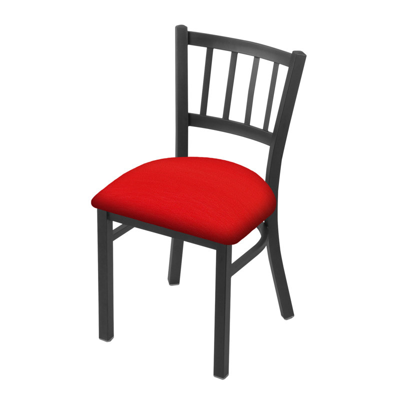 Chaise Contessa 610, Vinyle - Rouge galop, Étain