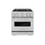 ZLINE 30 in. Classic Gas Range with DuoPro Cooktop and Convection Oven in Black Stainless Steel-857920600-857920604